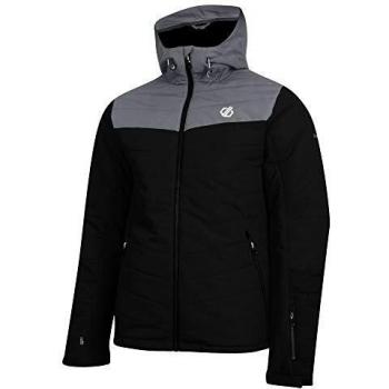 Dare 2b Domain Herren Winterjacke – Wasserfest, Luftdurchlässig, Gesteppte Silhouette, Hohe Loft-Isolation, XS Schwarz/Aluminium
