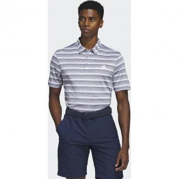 Adidas Two-Color Golf Polo Shirt for Men Grey Three / White XL