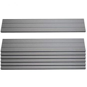 Kit de 7 Planches Brise-Vent en WPC, 90cm, Gris
