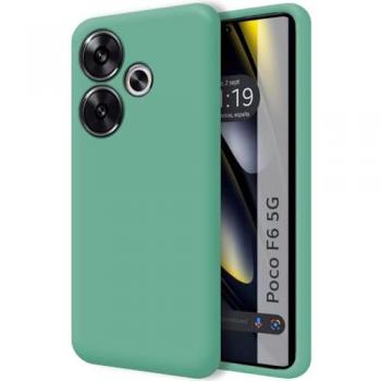 Funda Silicona Líquida Ultra Suave Verde Xiaomi Poco F6 5G