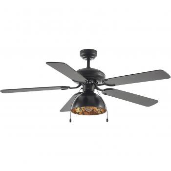 Ventilatore da soffitto Lucande con luce, silenzioso, Ø 130 cm