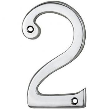 Carlisle Brass 76mm Number 2 Numeral Face, Polished Chrome