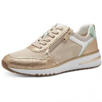 Sneakers Trendy Beige et Or