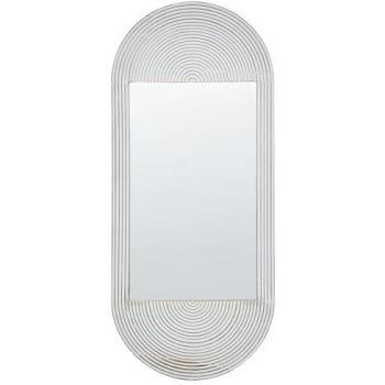Espejo de pared con marco de madera mango blanco envejecido Briant