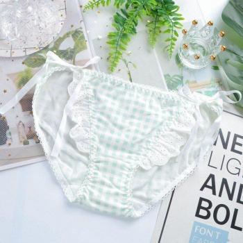 Bragas sexy de encaje japonés para mujer, estilo Lolita de algodón