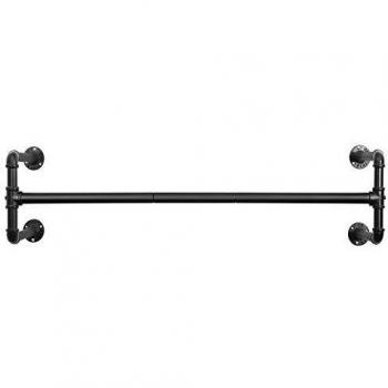 Pricenet Portemanteau mural industriel, capacité 60 kg, noir