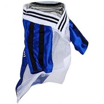 T-Shirt Chien Sportif Football M Bleu