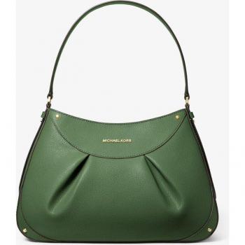 MK Enzo Mid-Size Green Shoulder Satchel