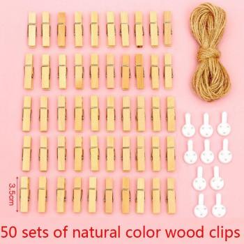 Clips de Madera de Colores Amor Primavera