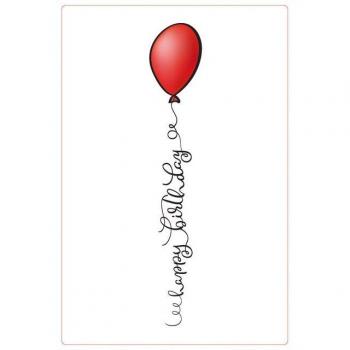 BSB Geburtstagskarte – plastikfrei verpackt – Glückwunschkarte 11,5 x 17 cm – roter Ballon – Geburtstagsfreude