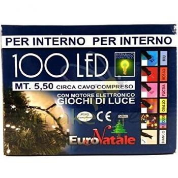 Luci decorative 100 LED bianco caldo 5 metri