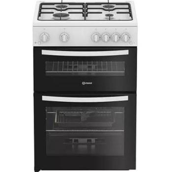 Indesit IDG6GW 60 cm Double Oven Gas Cooker – White