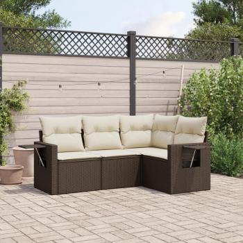 Lusso Casadino Outdoor Set: Divani 4+Cuscini Marroni