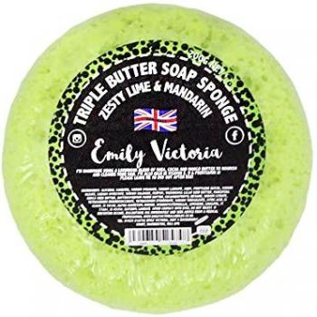 Zesty Lime & Mandarin Triple Butter Soap Sponge – Emily Victoria, Green