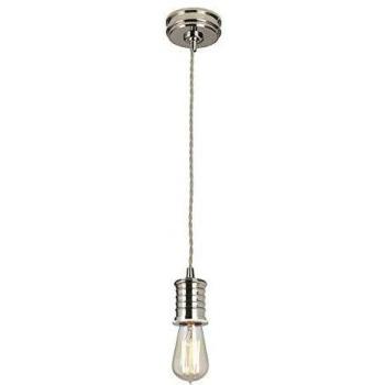 Douille 1 Light Ceiling Pendant Polished Nickel E27