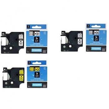 Compatibele Labeltape Dymo 40913 D1 9mmx7m Zwart op Wit