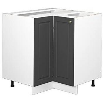 Vicco Eckunterschrank Fame-Line, Anthrazit-Gold, 80.5 cm ohne Arbeitsplatte