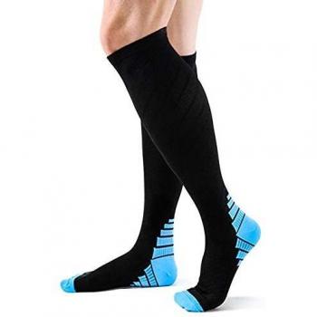Kniehohe schwarze Kompressionssocken 20‑30 mmHg – Sport‑ und Laufhose für Frauen