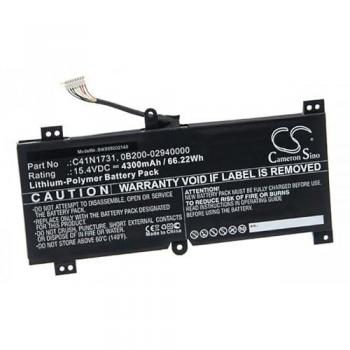 AGI 4300 mAh Notebook Akku kompatibel mit Asus ROG Strix GL504GM-ES157T, Schwarz