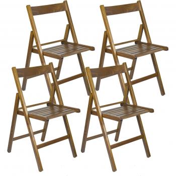 Sedie Pieghevoli Faggio Noce – Design Sostenibile, 47,5x42,5x45/79 cm
