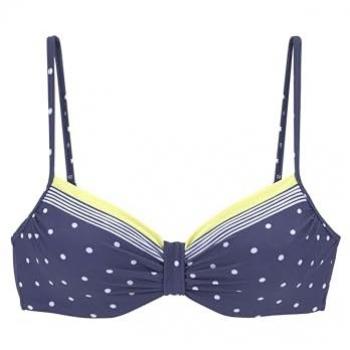 Bikini Lascana Marino con Acabado Lima Blanco