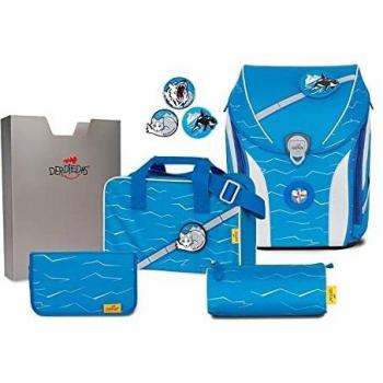 DerDieDas ErgoFlex Max Buttons Schulranzen Set 5tlg. Blau
