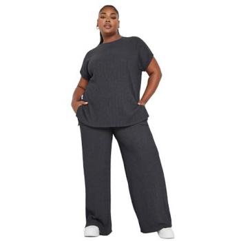 T‑shirt Yours Curve Bleu Roulé Croissant