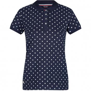 Marineblau Polo Shirt für Damen – Regatta Faine Cotton Stretch Print Größe 12