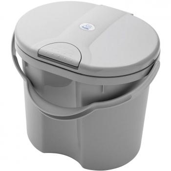 Rotho Babydesign TOP Windeleimer, Tipp-Deckel, 11l, Ab 0 Monate, Stone Grey