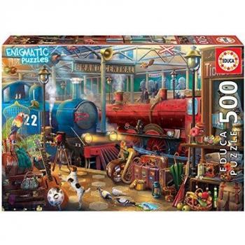 Bahnhof-Szenen Puzzle 500 Teile