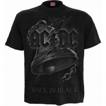 Spiral Direct Unisex Allgender Schwarzes AC/DC Back In Black Shirt XL
