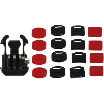 2x Black Buckle Mounts for GoPro Hero 3/2 with 4 Flat and 4 Curved Surface Mounts