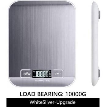 Digital Cooking Scale with Stainless Steel Platform and LCD Display, Grams/Ounces, 11lb/22lb (5kg/10kg)