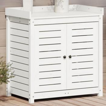 Station de rempotage en bois blanc – vidaXL
