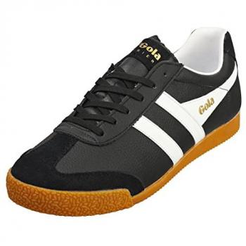 Gola Harrier Leder Sneaker Herr Größe 8 Schwarz