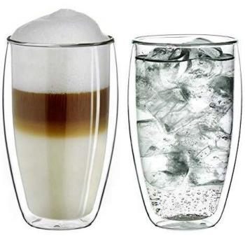 Creano Thermo‑Cappuccino‑Glas 250 ml – Doppelwand, 2‑er‑Set, Kaffee & Tee