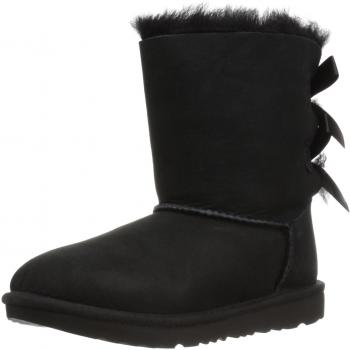 UGG Kids' Bailey Bow II Suede Black Boot – Size 4