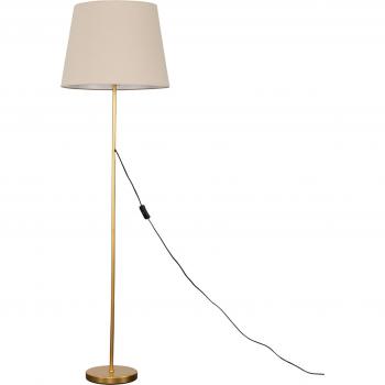 Modern Style Gold Floor Lamp and Beige Shade