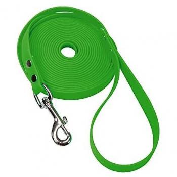 Schecker Grün‑Leine mit Handschlaufe, 5 m, Biothane®