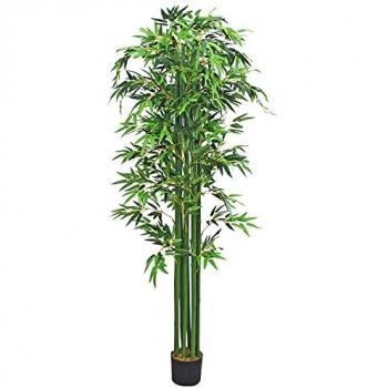 Echtholz Bambus Kunstbaum 210 cm Deko-Pflanze