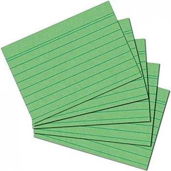 Exacompta 38090SB 100 Pochettes de Fiches Bristol lignées non perforées bleu 5 cm x 7 cm