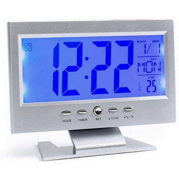 Reloj Despertador LED con Función de Clima y Pantalla Colorida