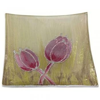 Rosa Tulpen‑Dekoobjekt HTI‑Living – 13 × 2 × 13 cm