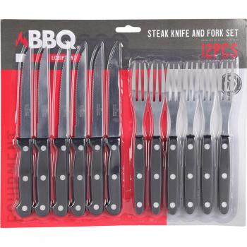 Nerezová sada příborů na steak 6+6 ks
