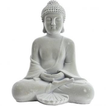 Trendline Buddha Figur 23 x 18 cm grau