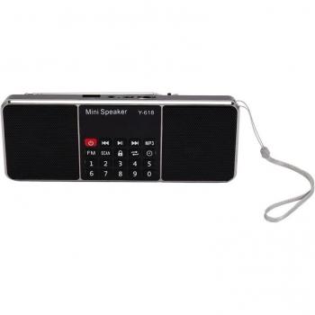 Y-618 Digital Portable FM Radio with Stereo Speakers and MP3 Playback