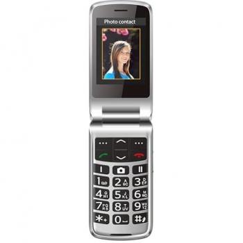 Beafon SL645 Silverline – Teléfono móvil SOS con pantalla interna 2,8” y externa a color