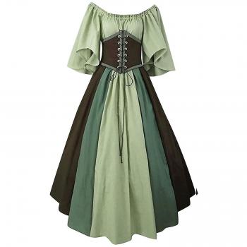 Robe de fête courte – style médiéval, vert clair, XL