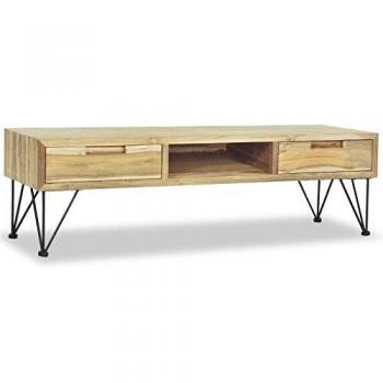 Sonata TV Cabinet, Solid Teak Wood, 120x35x35 cm