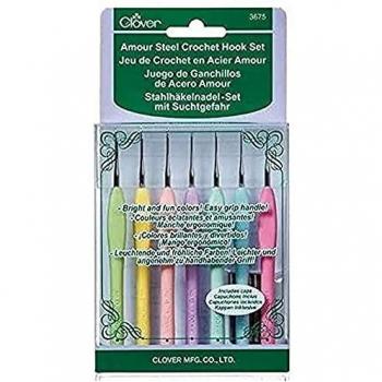 Kit de Crochets Amour N° 0,6 à 1,75 Clover Multicouleur